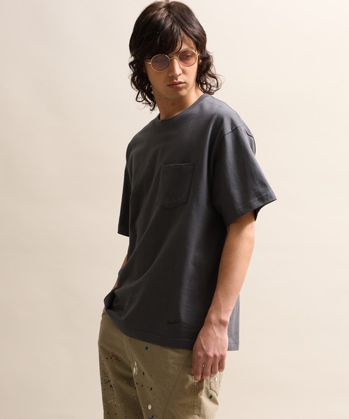NUMBER (N)INE(ナンバーナイン)の「BASIC HEM PRINTED POCKET T-SHIRT / ベーシック ワンポイント ロゴプリント ポケット Tシャツ(Tシャツ/カットソー・メンズ・グレー/ブラック/ホワイト・M/L/XL)」の18枚目の写真