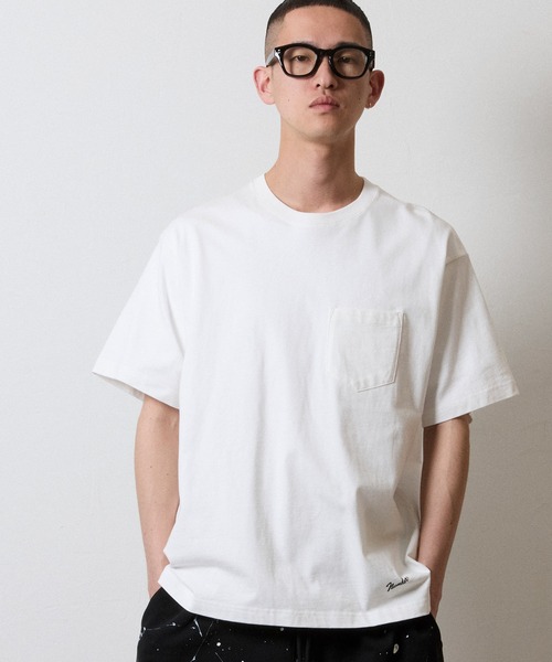 NUMBER (N)INE（ナンバーナイン）の「BASIC HEM PRINTED POCKET T-SHIRT / ベーシック ワンポイント ロゴプリント ポケット Tシャツ（Tシャツ/カットソー・メンズ・グレー/ブラック/ホワイト・M/L/XL）」の19枚目の写真