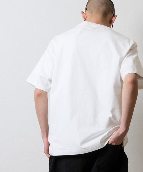 NUMBER (N)INE（ナンバーナイン）の「BASIC HEM PRINTED POCKET T-SHIRT / ベーシック ワンポイント ロゴプリント ポケット Tシャツ（Tシャツ/カットソー・メンズ・グレー/ブラック/ホワイト・M/L/XL）」の22枚目の写真