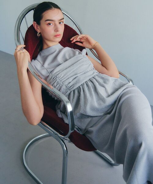 YECCA VECCA(イェッカヴェッカ)の「【2点SET】シアードットキャミセットニットワンピース(ワンピース・レディース・ブラウン/杢グレー・FREE)」の21枚目の写真