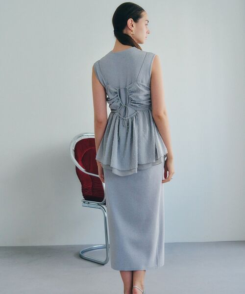 YECCA VECCA(イェッカヴェッカ)の「【2点SET】シアードットキャミセットニットワンピース(ワンピース・レディース・ブラウン/杢グレー・FREE)」の9枚目の写真