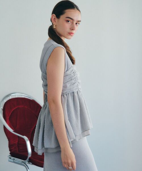 YECCA VECCA(イェッカヴェッカ)の「【2点SET】シアードットキャミセットニットワンピース(ワンピース・レディース・ブラウン/杢グレー・FREE)」の11枚目の写真