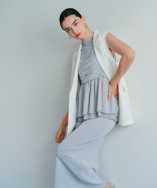 YECCA VECCA(イェッカヴェッカ)の「【2点SET】シアードットキャミセットニットワンピース(ワンピース・レディース・ブラウン/杢グレー・FREE)」の13枚目の写真