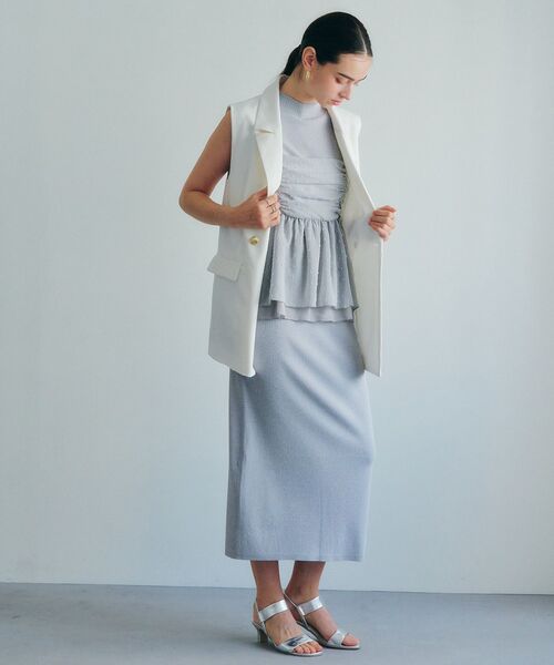 YECCA VECCA(イェッカヴェッカ)の「【2点SET】シアードットキャミセットニットワンピース(ワンピース・レディース・ブラウン/杢グレー・FREE)」の17枚目の写真