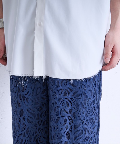 Ellno Loset(エルノロゼット)の「ダメージ加工レギュラーシャツ(シャツ/ブラウス・メンズ・オフホワイト/ブルーグレー・SMALL/MEDIUM/LARGE)」の22枚目の写真