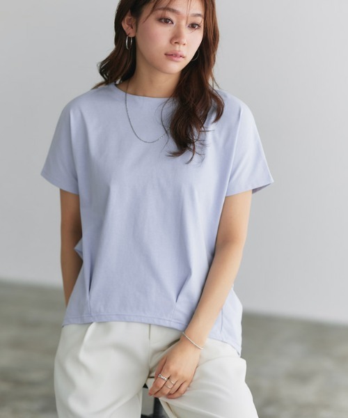 Pierrot(ピエロ)の「【イージーケア】ドルマンプルオーバー(Tシャツ/カットソー・レディース・チャコール/ブラック/グレイッシュベージュ/ライトブルー/オフホワイト・M/L)」の9枚目の写真