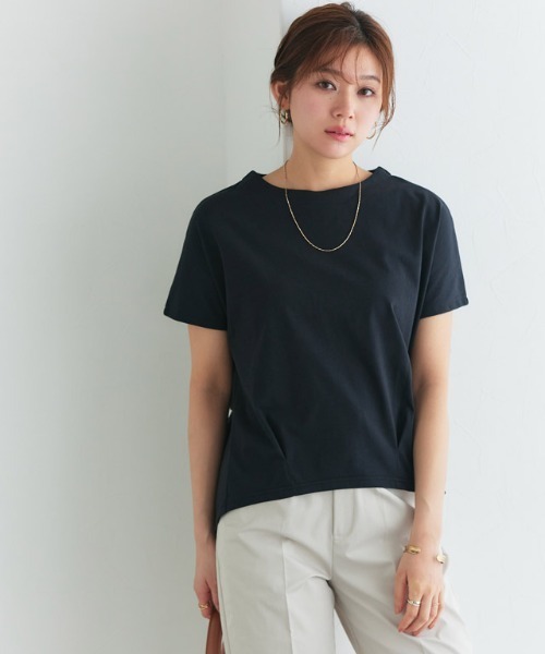 Pierrot(ピエロ)の「【イージーケア】ドルマンプルオーバー(Tシャツ/カットソー・レディース・チャコール/ブラック/グレイッシュベージュ/ライトブルー/オフホワイト・M/L)」の13枚目の写真
