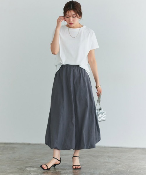 Pierrot(ピエロ)の「【イージーケア】ドルマンプルオーバー(Tシャツ/カットソー・レディース・チャコール/ブラック/グレイッシュベージュ/ライトブルー/オフホワイト・M/L)」の18枚目の写真