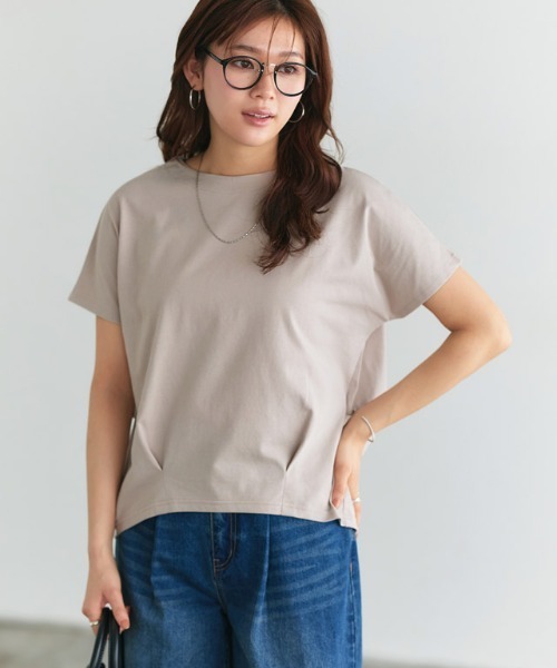 Pierrot(ピエロ)の「【イージーケア】ドルマンプルオーバー(Tシャツ/カットソー・レディース・チャコール/ブラック/グレイッシュベージュ/ライトブルー/オフホワイト・M/L)」の21枚目の写真