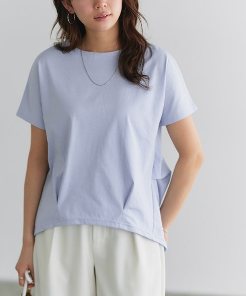 Pierrot(ピエロ)の「【イージーケア】ドルマンプルオーバー(Tシャツ/カットソー・レディース・チャコール/ブラック/グレイッシュベージュ/ライトブルー/オフホワイト・M/L)」の6枚目の写真