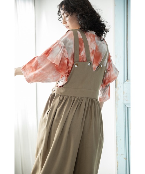 OSMOSIS（オズモーシス）の「2WAYギャザーオールインワン（つなぎ/オールインワン・レディース・ライトベージュ/ブラック/カーキ・ONE SIZE）」の8枚目の写真