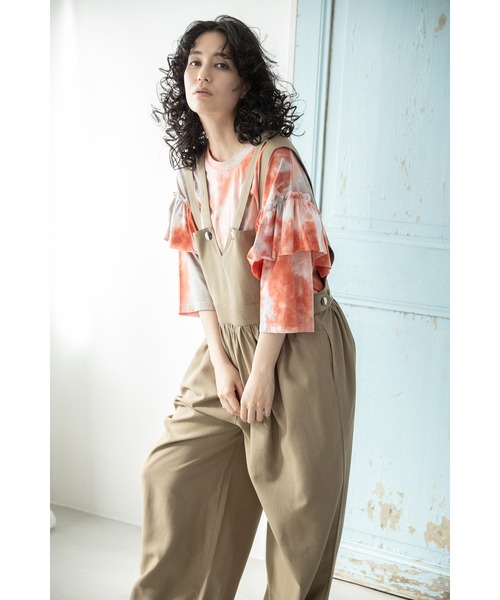 OSMOSIS（オズモーシス）の「2WAYギャザーオールインワン（つなぎ/オールインワン・レディース・ライトベージュ/ブラック/カーキ・ONE SIZE）」の11枚目の写真