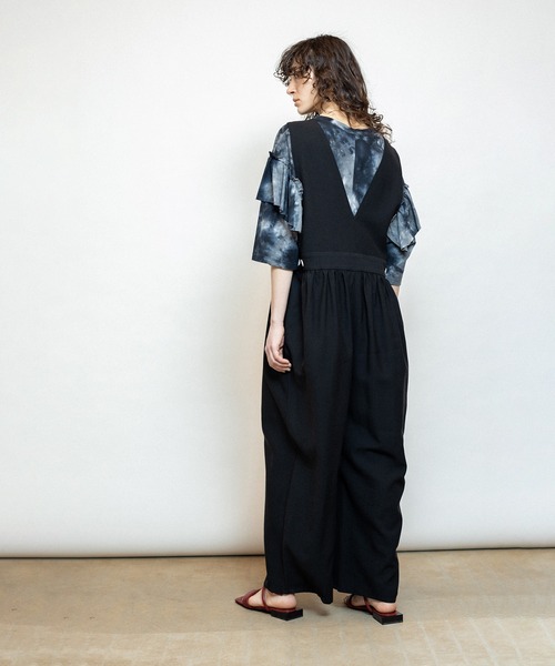 OSMOSIS（オズモーシス）の「2WAYギャザーオールインワン（つなぎ/オールインワン・レディース・ライトベージュ/ブラック/カーキ・ONE SIZE）」の19枚目の写真