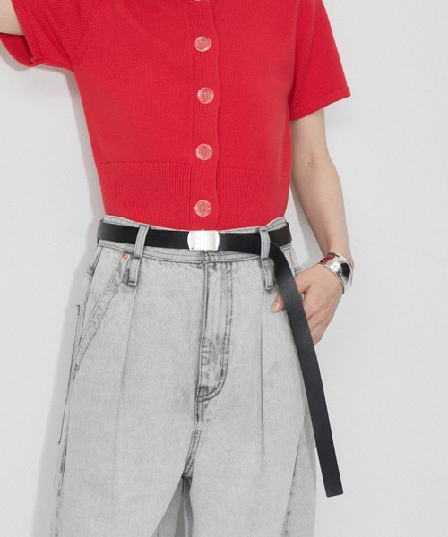 ADAM ET ROPE'(アダムエロペ)の「【サステナブル】・【定番人気】レザーガチャベルト(ベルト・レディース・シルバー/ゴールド・FREE)」の3枚目の写真