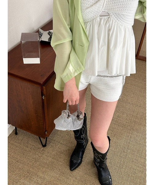 LILY BROWN（リリーブラウン）の「バルーンペプラムベアトップス