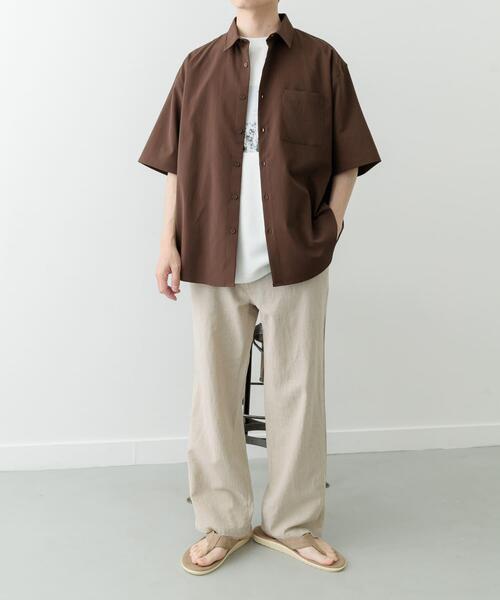 ITEMS URBANRESEARCH（アイテムズ アーバンリサーチ）の「ヨウリュウレギュラーカラー半袖シャツ（シャツ/ブラウス・メンズ・ブラウン/ネイビー/ブラック・LARGE/MEDIUM）」の13枚目の写真