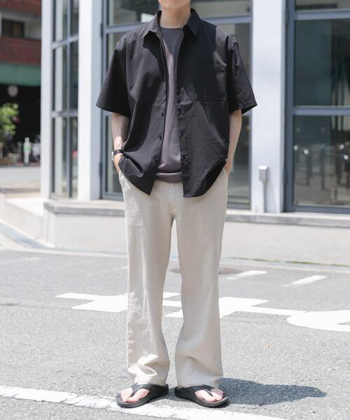 ITEMS URBANRESEARCH(アイテムズ アーバンリサーチ)の「ヨウリュウレギュラーカラー半袖シャツ(シャツ/ブラウス・メンズ・ブラウン/ネイビー/ブラック・LARGE/MEDIUM)」の7枚目の写真