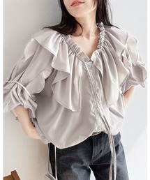 reca | フリル襟&フリル袖ブラウス(シャツ/ブラウス)