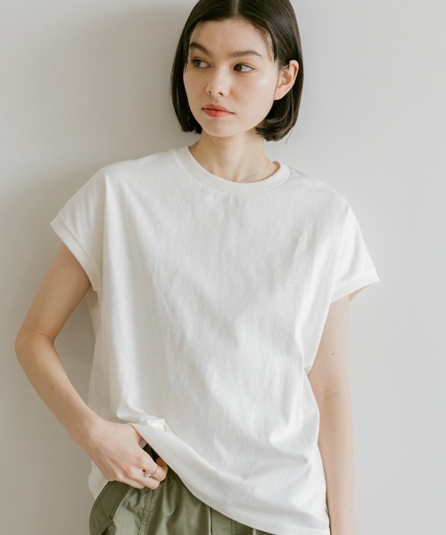 niko and...（ニコアンド）の「COLORマイスターフレンチプルオーバー（Tシャツ/カットソー・レディース・ブラック/ブルー/ネイビー/オレンジ/グレー/オフホワイト・MEDIUM/LARGE）」の2枚目の写真