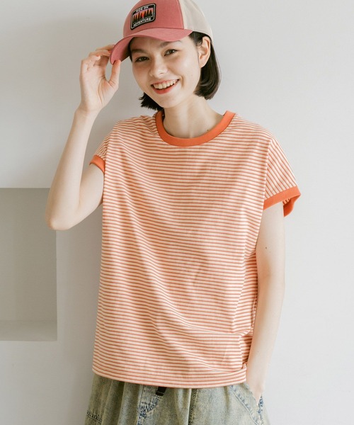 niko and...（ニコアンド）の「COLORマイスターフレンチプルオーバー（Tシャツ/カットソー・レディース・ブラック/ブルー/ネイビー/オレンジ/グレー/オフホワイト・MEDIUM/LARGE）」の6枚目の写真