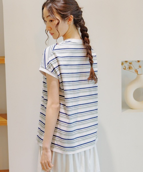 niko and...（ニコアンド）の「COLORマイスターフレンチプルオーバー（Tシャツ/カットソー・レディース・ブラック/ブルー/ネイビー/オレンジ/グレー/オフホワイト・MEDIUM/LARGE）」の11枚目の写真