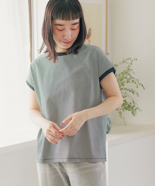 niko and...（ニコアンド）の「COLORマイスターフレンチプルオーバー（Tシャツ/カットソー・レディース・ブラック/ブルー/ネイビー/オレンジ/グレー/オフホワイト・MEDIUM/LARGE）」の19枚目の写真