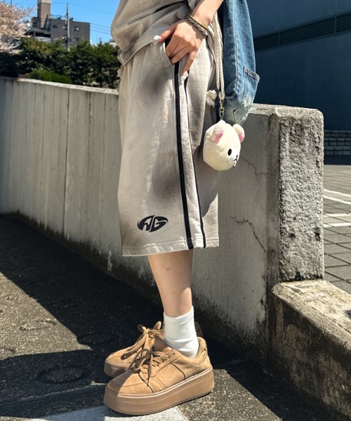 A'gem(エージェム)の「A'GEM/9 × .kom 『A'gem/エージェム』 ラインスウェットパンツ(スウェットパンツ・メンズ・グレー系その他/ブラック・FREE)」の16枚目の写真