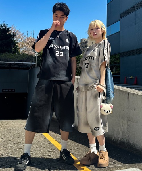 A'gem(エージェム)の「A'GEM/9 × .kom 『A'gem/エージェム』 ラインスウェットパンツ(スウェットパンツ・メンズ・グレー系その他/ブラック・FREE)」の13枚目の写真
