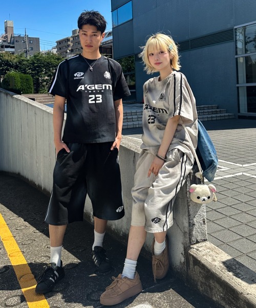A'gem(エージェム)の「A'GEM/9 × .kom 『A'gem/エージェム』 ラインスウェットパンツ(スウェットパンツ・メンズ・グレー系その他/ブラック・FREE)」の15枚目の写真