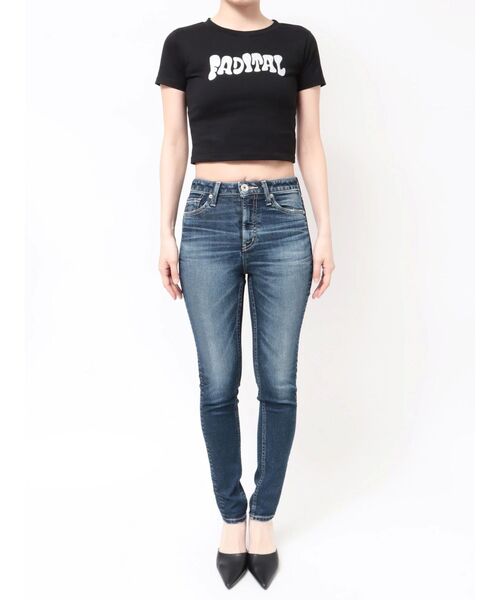 GYDA（ジェイダ）の「FADITAL Tシャツ（Tシャツ/カットソー・レディース・オフホワイト/スカイブルー/ブラック・FREE）」の14枚目の写真