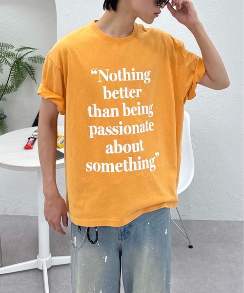 sedacle(セダクル)の「フロントロゴ加工Tシャツ(Tシャツ/カットソー・レディース・ピンク/ネイビー/レッド/ブラウン/ホワイト/オレンジ・MEDIUM/SMALL/LARGE)」の6枚目の写真