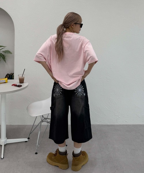 sedacle(セダクル)の「フロントロゴ加工Tシャツ(Tシャツ/カットソー・レディース・ピンク/ネイビー/レッド/ブラウン/ホワイト/オレンジ・MEDIUM/SMALL/LARGE)」の9枚目の写真