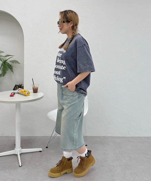 sedacle(セダクル)の「フロントロゴ加工Tシャツ(Tシャツ/カットソー・レディース・ピンク/ネイビー/レッド/ブラウン/ホワイト/オレンジ・MEDIUM/SMALL/LARGE)」の19枚目の写真