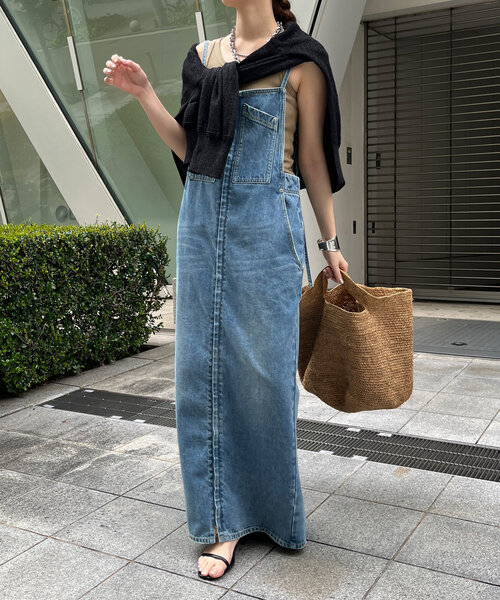 DouDou（ドゥドゥ）の「デニムキャミジャンスカ（ワンピース・レディース・ブルー/ブラック・38/36）」の18枚目の写真