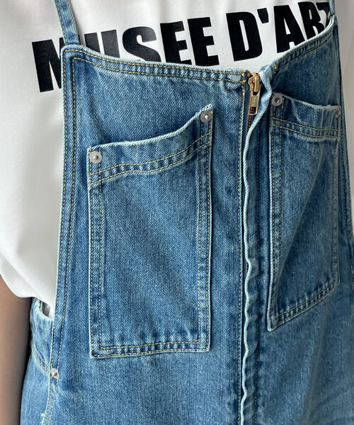 DouDou（ドゥドゥ）の「デニムキャミジャンスカ（ワンピース）」 - WEAR