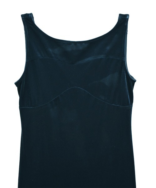 Reurie'（レウリィ）の「【-5kg見え！】オリジナルビスチェベロアワンピース / シンプル きれいめ ノースリーブ タンクトップ お呼ばれ オケージョン シンプル ネイビー ブルー ブラウン ブラック 着痩せ（ワンピース・レディース・ブラウン/ネイビー/ブラック・FREE）」の11枚目の写真