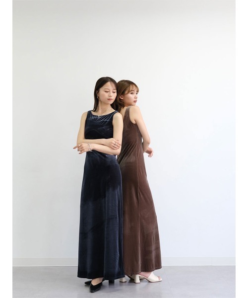 オリジナルビスチェベロアワンピース/original bustier velour
