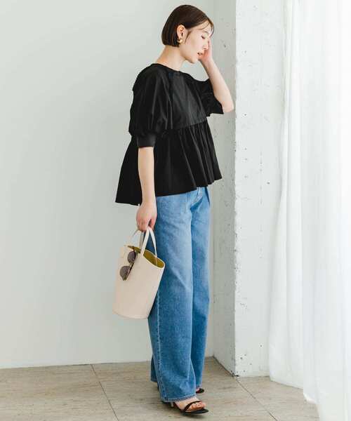 F by ROSSO（エフバイロッソ）の「F by ROSSO　プリーツデザインブラウス（シャツ/ブラウス・レディース・ブラック/ブルー/オフホワイト・FREE）」の12枚目の写真