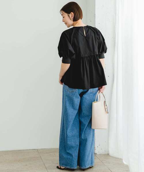 F by ROSSO（エフバイロッソ）の「F by ROSSO　プリーツデザインブラウス（シャツ/ブラウス・レディース・ブラック/ブルー/オフホワイト・FREE）」の13枚目の写真