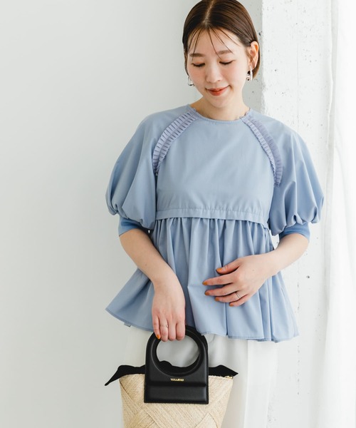 F by ROSSO（エフバイロッソ）の「F by ROSSO　プリーツデザインブラウス（シャツ/ブラウス・レディース・ブラック/ブルー/オフホワイト・FREE）」の15枚目の写真