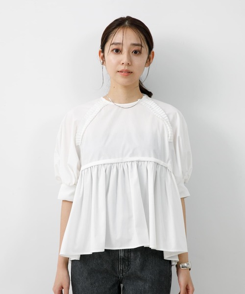 F by ROSSO（エフバイロッソ）の「F by ROSSO　プリーツデザインブラウス（シャツ/ブラウス・レディース・ブラック/ブルー/オフホワイト・FREE）」の20枚目の写真