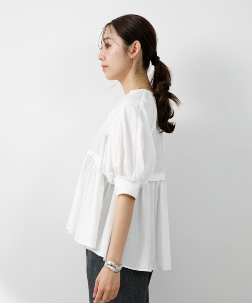 F by ROSSO（エフバイロッソ）の「F by ROSSO　プリーツデザインブラウス（シャツ/ブラウス・レディース・ブラック/ブルー/オフホワイト・FREE）」の21枚目の写真