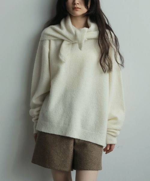 anuke(アンヌーク)の「anuke Herringbone Short Pants ヘリンボーンショートパンツ/62520728(その他パンツ・レディース・ベージュ/ブラウン・36/38)」の4枚目の写真