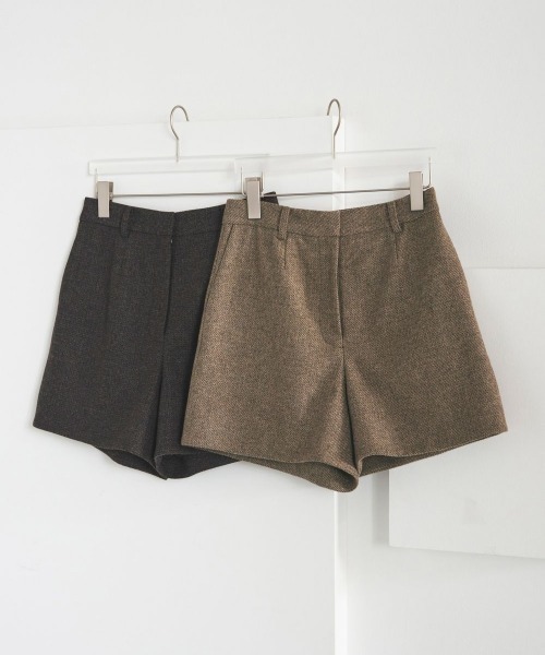 anuke(アンヌーク)の「anuke Herringbone Short Pants ヘリンボーンショートパンツ/62520728(その他パンツ・レディース・ベージュ/ブラウン・36/38)」の10枚目の写真