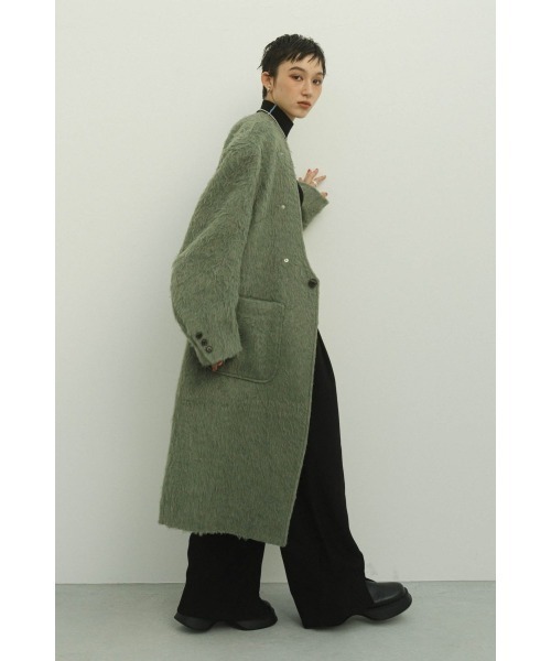 セール】2way accent collar long coat(unisex)（その他アウター