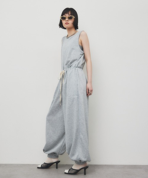 HANNE(アン)の「ベアバックスウェットジャンプスーツ(サロペット/オーバーオール・レディース・ネイビー/グレー・SMALL/MEDIUM)」の14枚目の写真