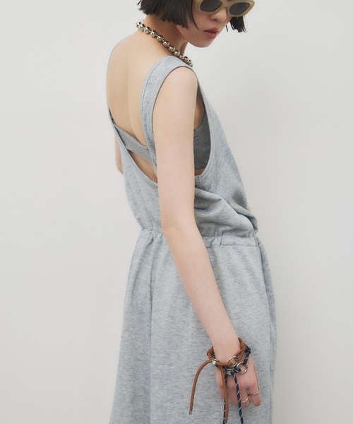 HANNE(アン)の「ベアバックスウェットジャンプスーツ(サロペット/オーバーオール・レディース・ネイビー/グレー・SMALL/MEDIUM)」の17枚目の写真