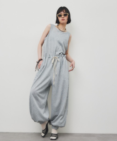 HANNE(アン)の「ベアバックスウェットジャンプスーツ(サロペット/オーバーオール・レディース・ネイビー/グレー・SMALL/MEDIUM)」の18枚目の写真