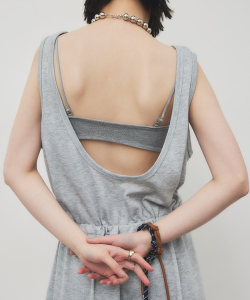 HANNE(アン)の「ベアバックスウェットジャンプスーツ(サロペット/オーバーオール・レディース・ネイビー/グレー・SMALL/MEDIUM)」の22枚目の写真