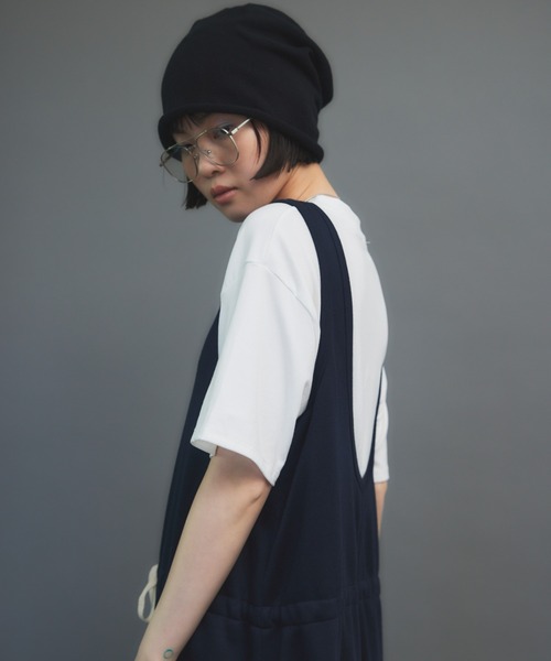 HANNE(アン)の「ベアバックスウェットジャンプスーツ(サロペット/オーバーオール・レディース・ネイビー/グレー・SMALL/MEDIUM)」の11枚目の写真